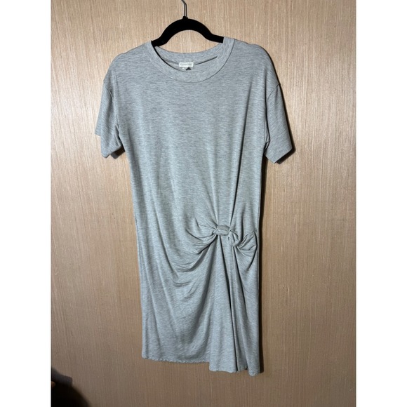 Garnet Hill Womens Gray T-Shirt Dress Knot Front Tencel Blend Size Small - Picture 1 of 6
